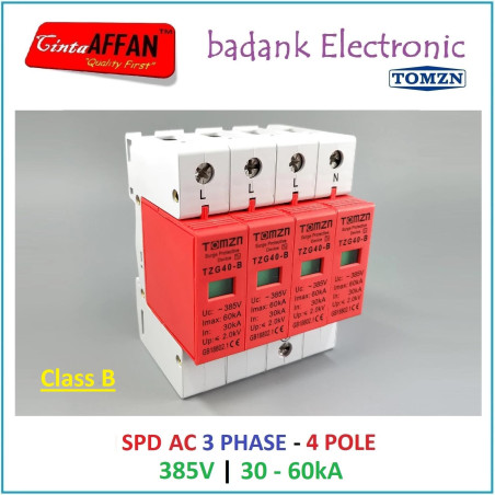 3 Phase SPD AC 3PN 385V 30-60kA Surge Protect Device